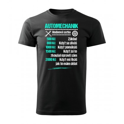 Tričko Automechanik - sazba